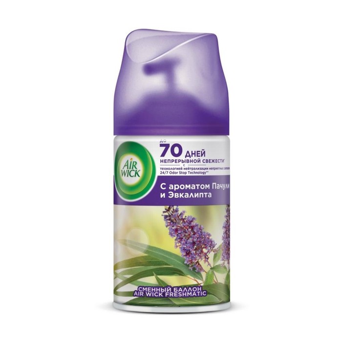 

Освежитель воздуха Air Wick Pure Freshmatic Пачули и эвкалипт, сменный баллон, 250 мл