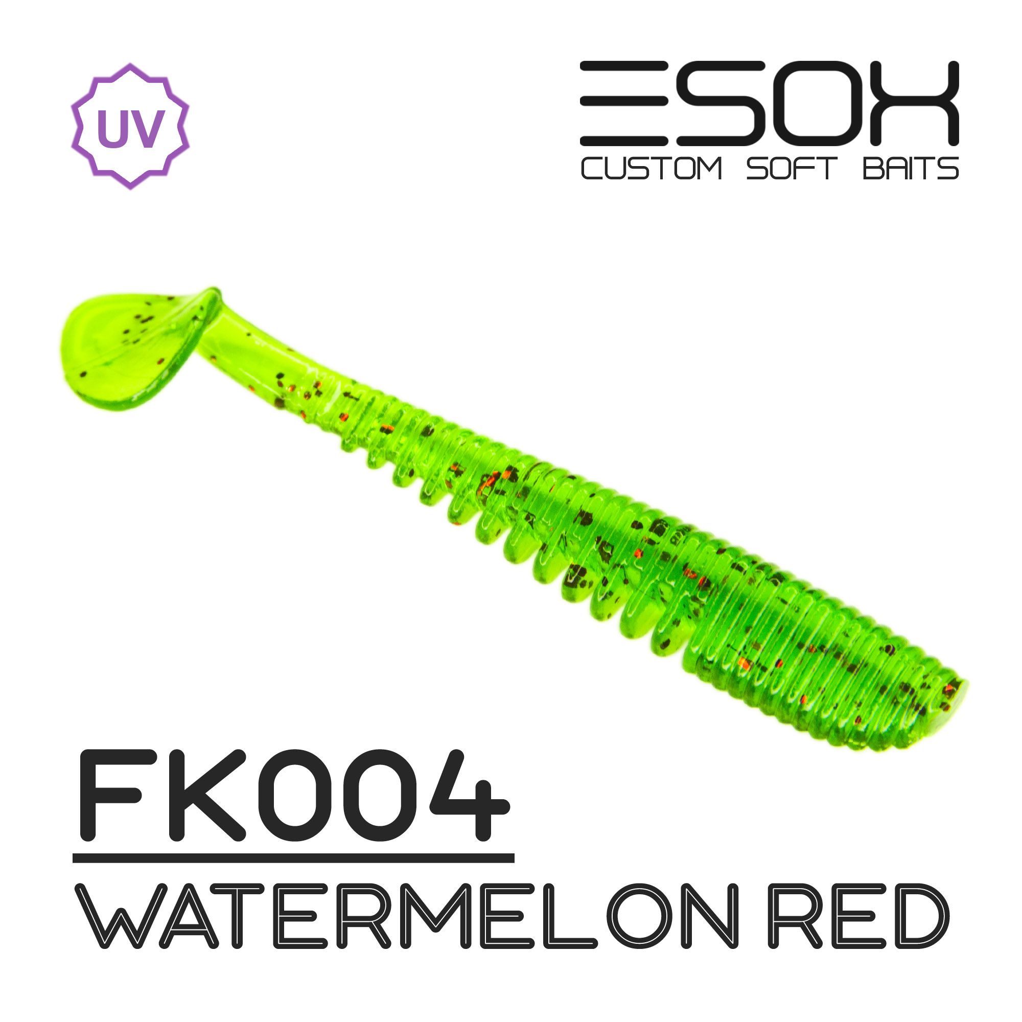 Силиконовая приманка Esox Awanura 63 мм цвет fk004 Watermelon Red 8 шт
