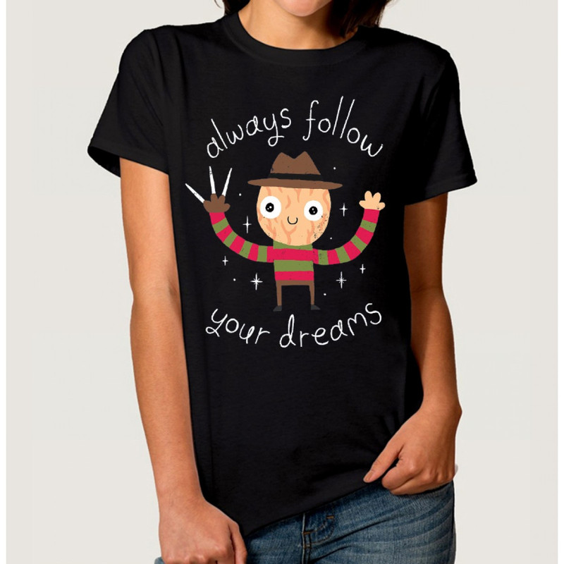 

Футболка женская Dream Shirts Always Follow Your Dreams черная XS, Черный, Always Follow Your Dreams