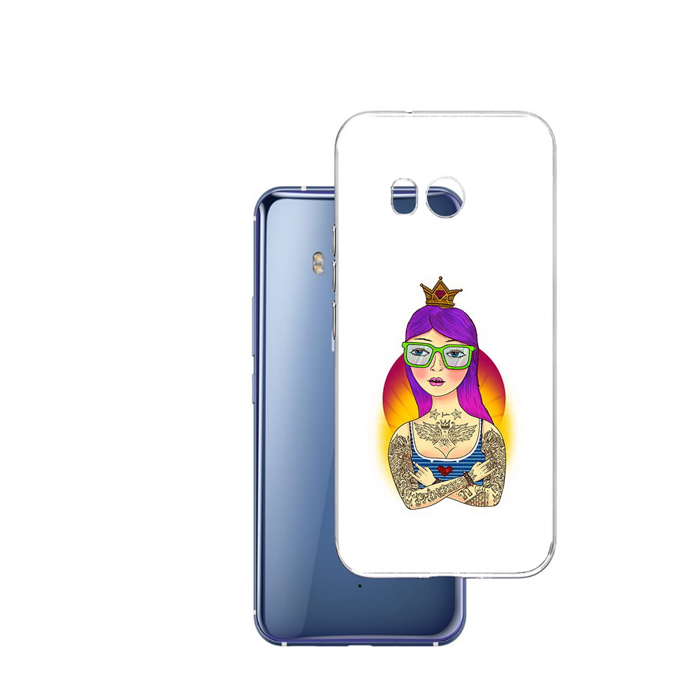 

Чехол MyPads Tocco для HTC U11 девушка в татуировках с короной, Прозрачный, Tocco