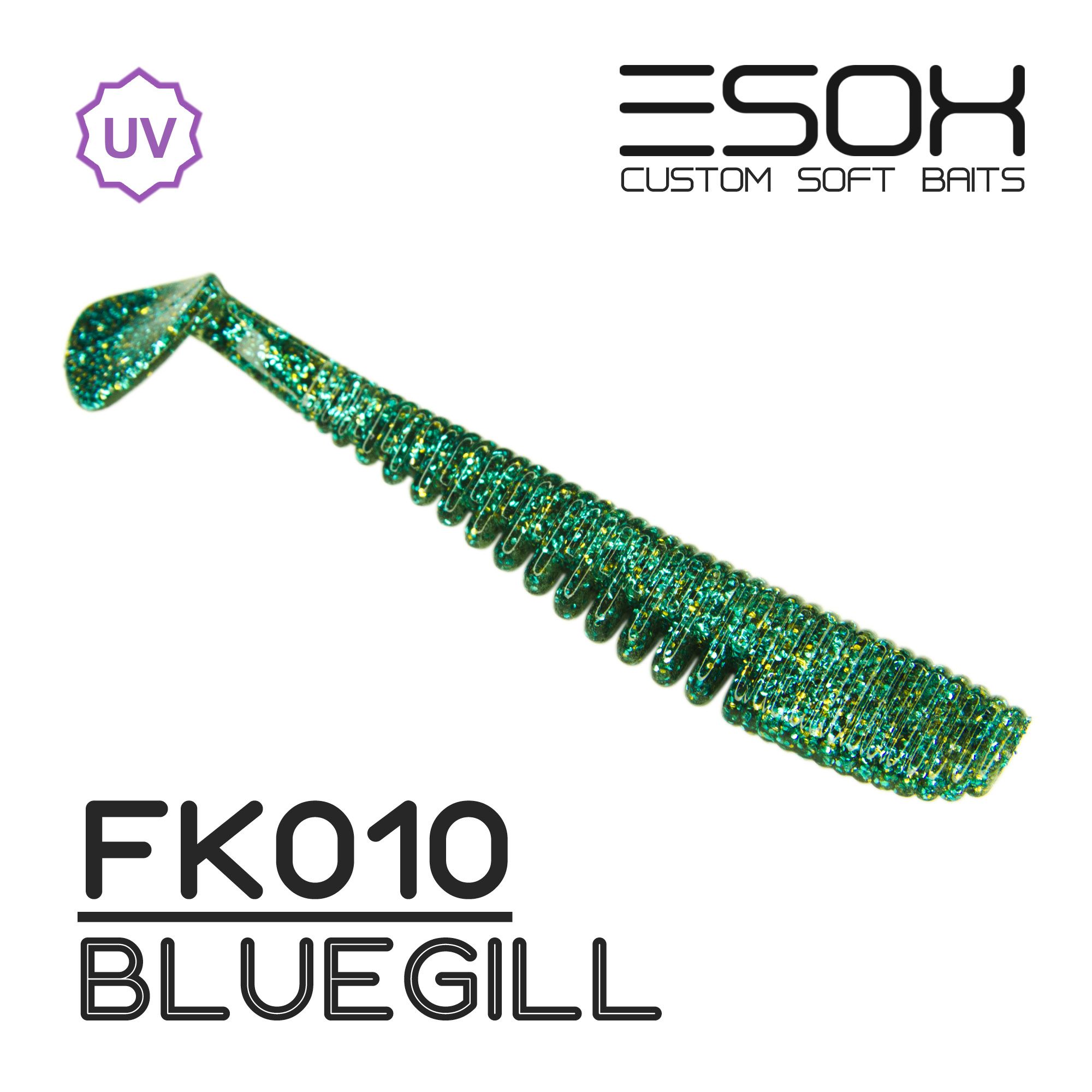 Силиконовая приманка Esox Awanura 115 мм цвет fk010 Bluegill 4 шт