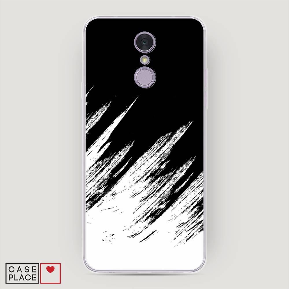 фото Чехол awog "черно белые брызги" для lg q7 (plus, alpha)