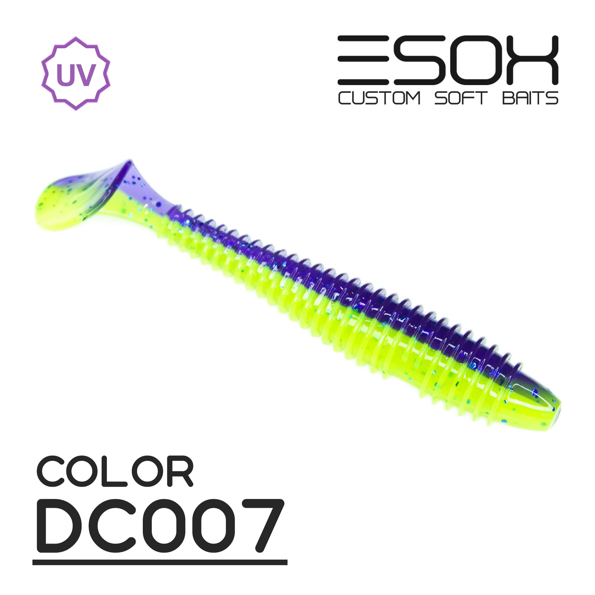 

Силиконовая приманка Esox Swinky Fat 92 мм цвет dc007 4 шт, Разноцветный, Sheasy