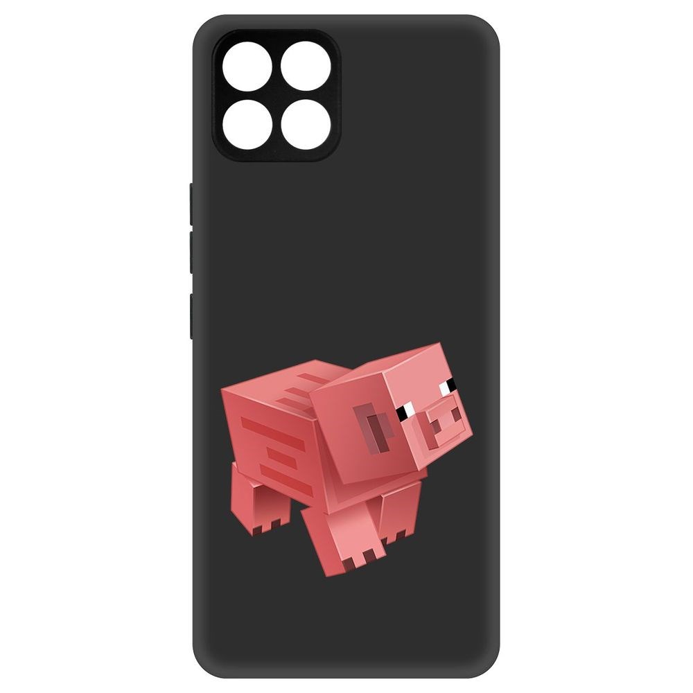 

Чехол-накладка Софт Minecraft-Свинка для Infinix Smart 6 HD, Черный