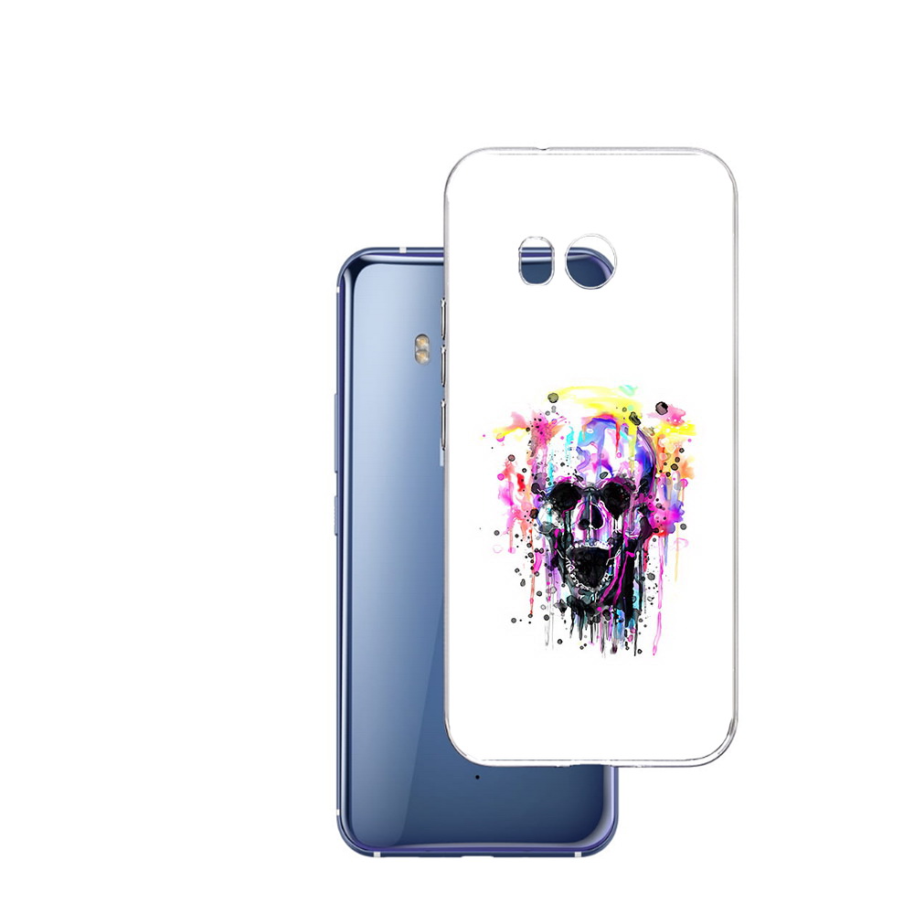 

Чехол MyPads Tocco для HTC U11 граффити череп, Прозрачный, Tocco