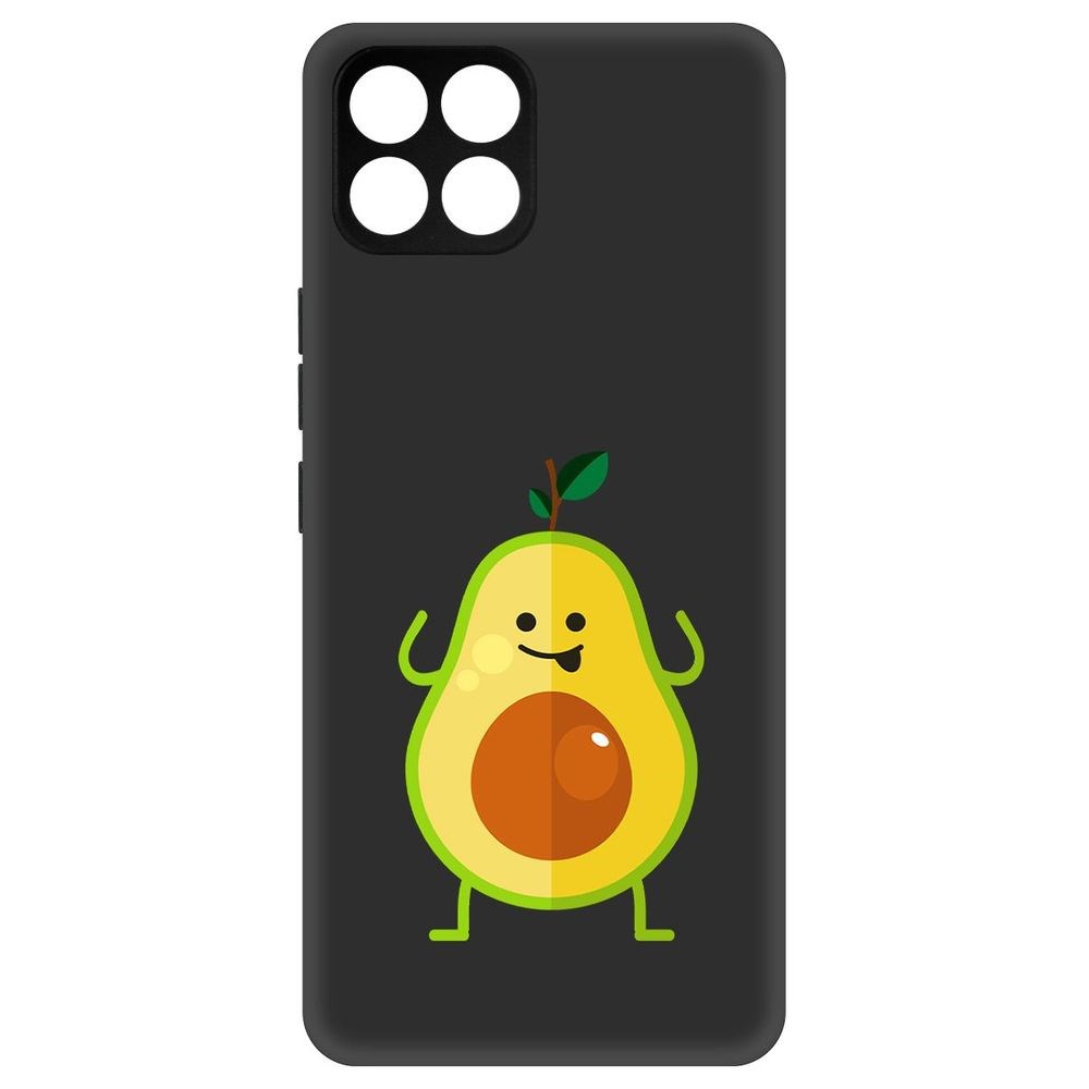 

Чехол-накладка Софт Авокадо Веселый для Infinix Smart 6 HD, Черный