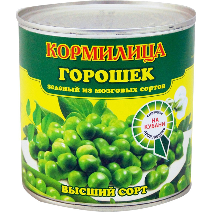 

Горошек Кормилица зеленый консервированный 400 г