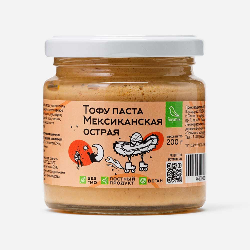 Паста тофу Soymik, Мексиканская, острая, 200 г