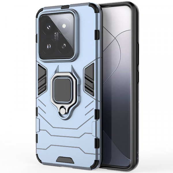 

Противоударный чехол Transformer Ring для Xiaomi Mi 14 Pro, светло-синий, Transformer Ring