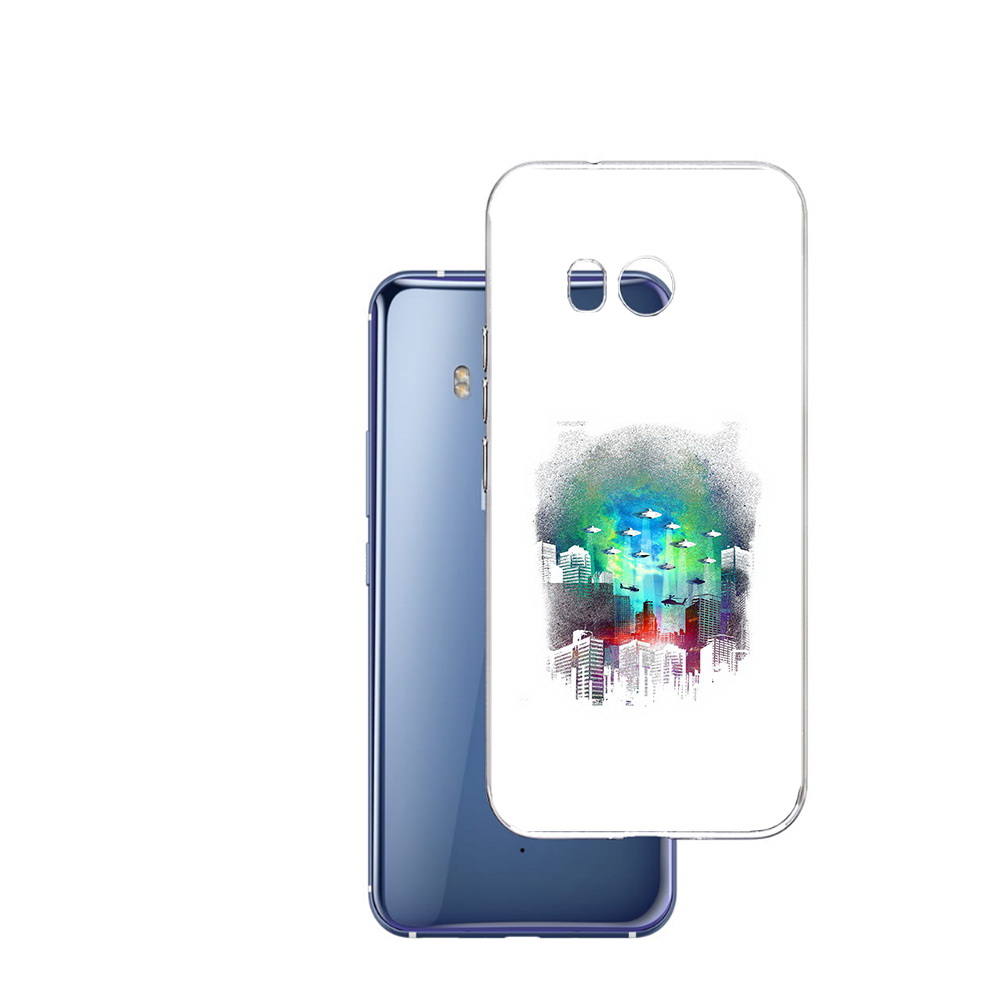 

Чехол MyPads Tocco для HTC U11 город в свечении, Прозрачный, Tocco