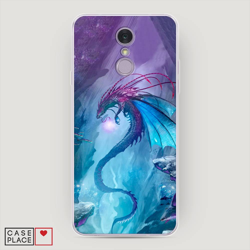 

Чехол Awog на LG Q7 (Plus, Alpha) "Водный дракон", Голубой;фиолетовый;синий, 83550-2