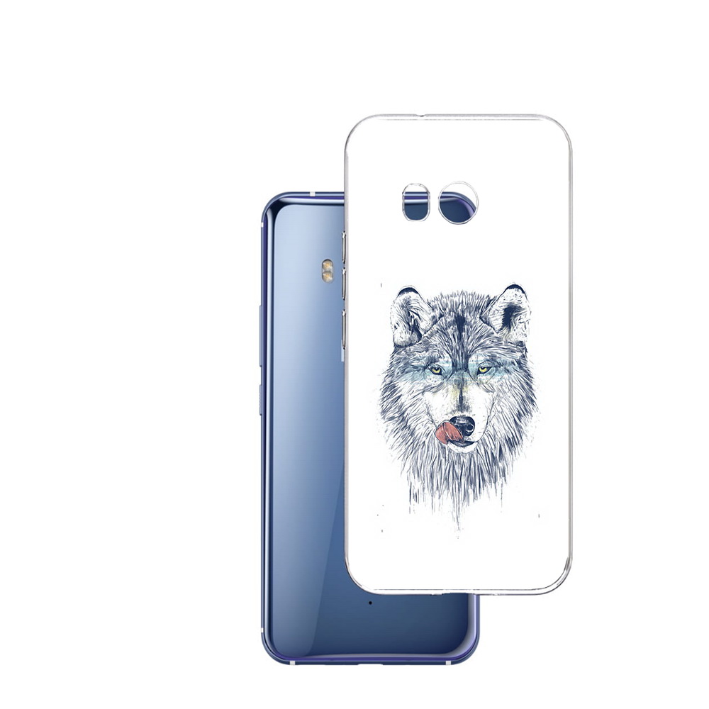 

Чехол MyPads Tocco для HTC U11 голодгый волк, Прозрачный, Tocco