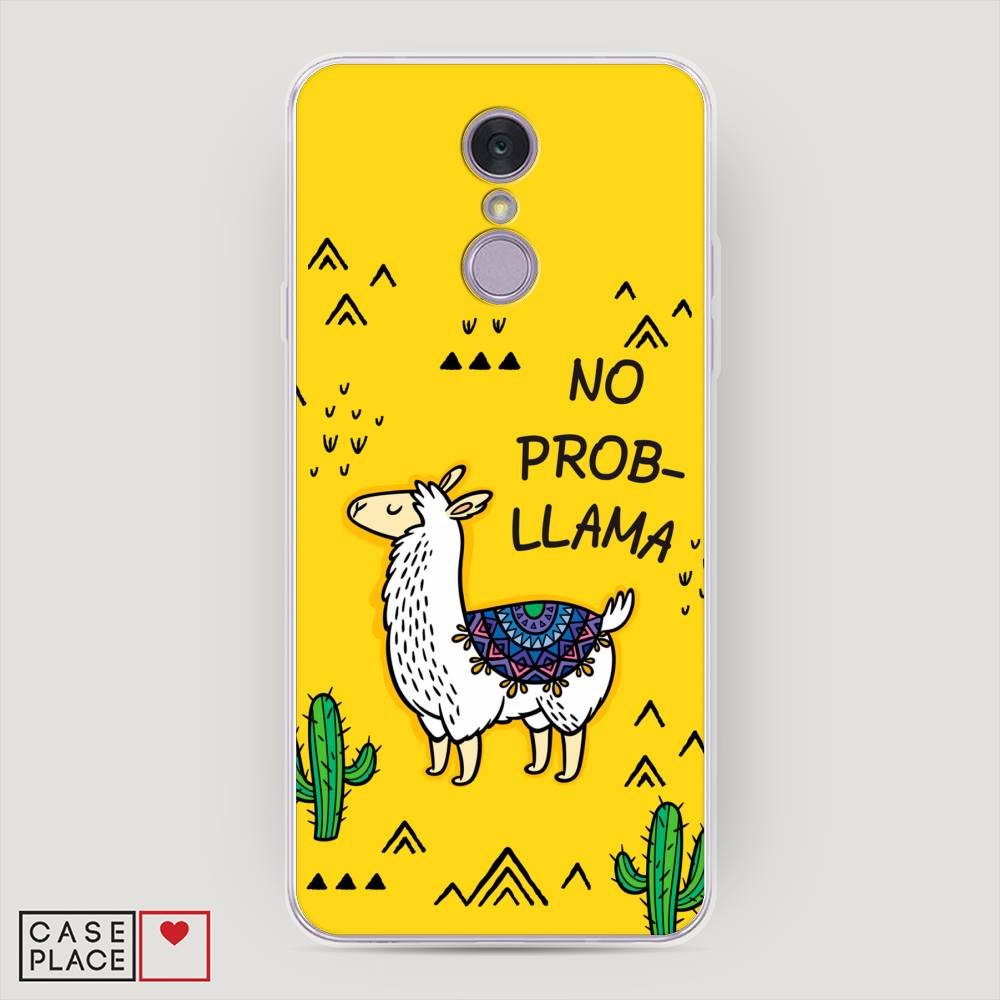 

Чехол Awog на LG Q7 (Plus, Alpha) "No probLLama", Желтый;черный;синий, 83550-2