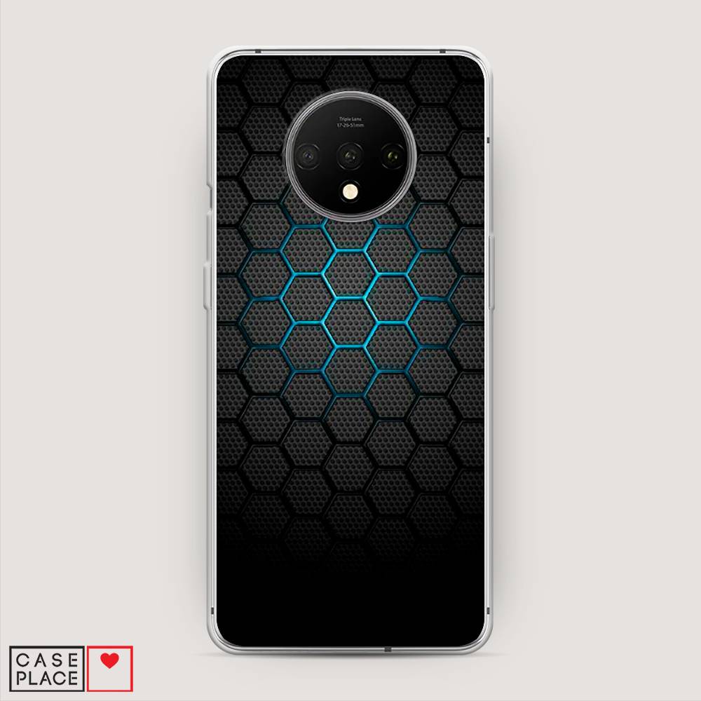 фото Чехол awog "бирюзовые соты" для oneplus 7t