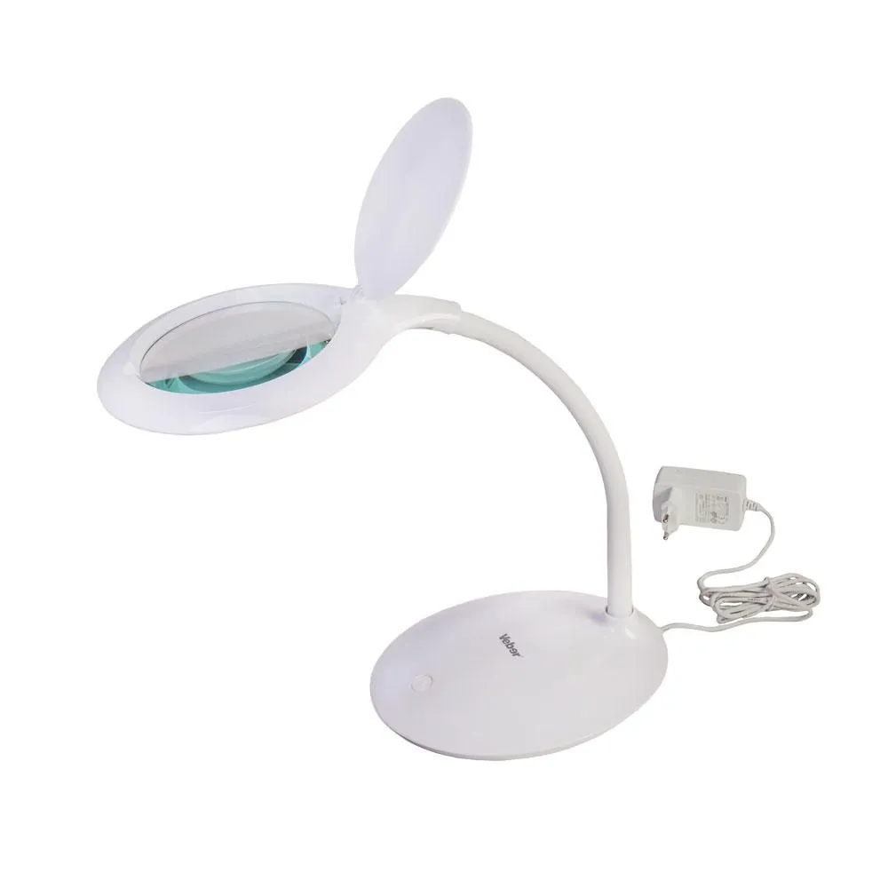 

Лупа 8611 3D (3 дптр, 127мм) настольная с подсветкой LED, Белая