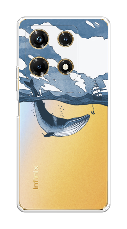 

Чехол на Infinix Note 30 Pro "Большой кит", Синий, 3104550-1
