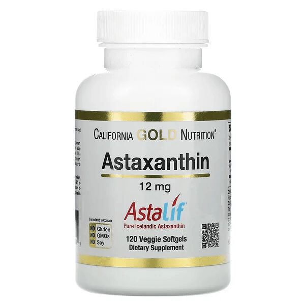 Астаксантин California Gold Nutrition 12 мг, 120 капсул  - купить