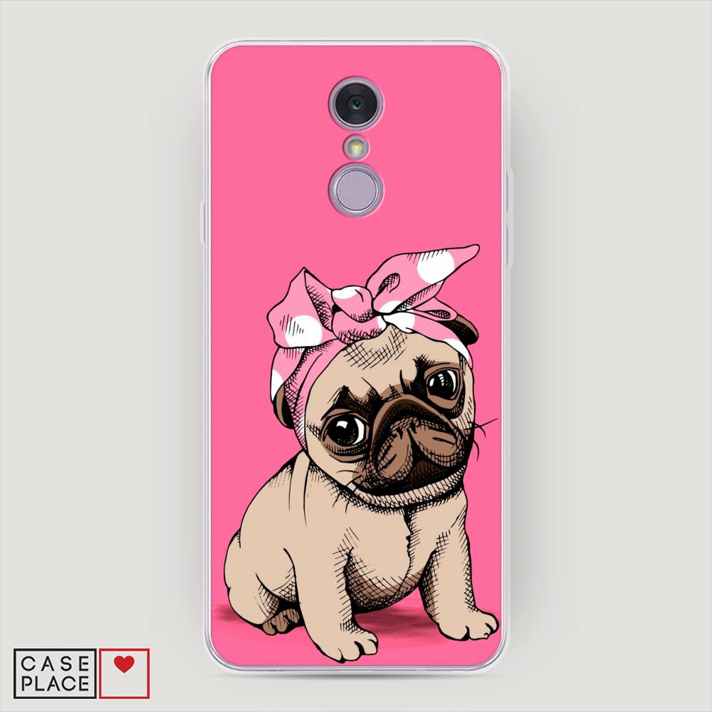 

Чехол Awog на LG Q7 (Plus, Alpha) "Dog Pin-Up", Розовый;бежевый, 83550-2
