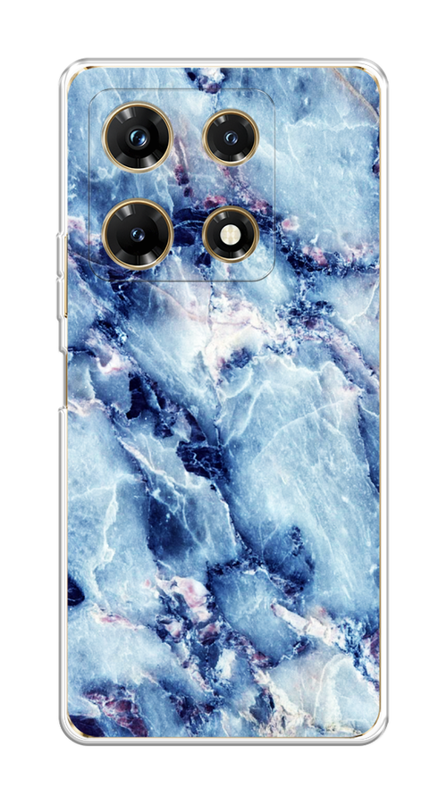 

Чехол на Infinix Note 30 Pro "Мрамор с синими прожилками", Синий, 3104550-3