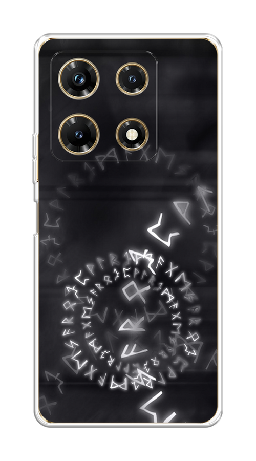 

Чехол на Infinix Note 30 Pro "Руны", Серый;черный, 3104550-3