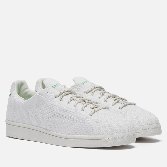 

Кроссовки adidas Originals x Pharrell Williams Superstar Primeknit белый, размер 44.5 EU, x Pharrell Williams Superstar Primeknit