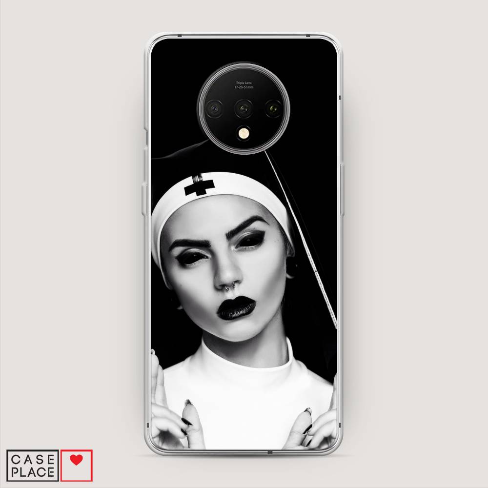 

Чехол Awog на OnePlus 7T / ВанПлас 7T "Черная монашка", Серый;черный, 150950-9