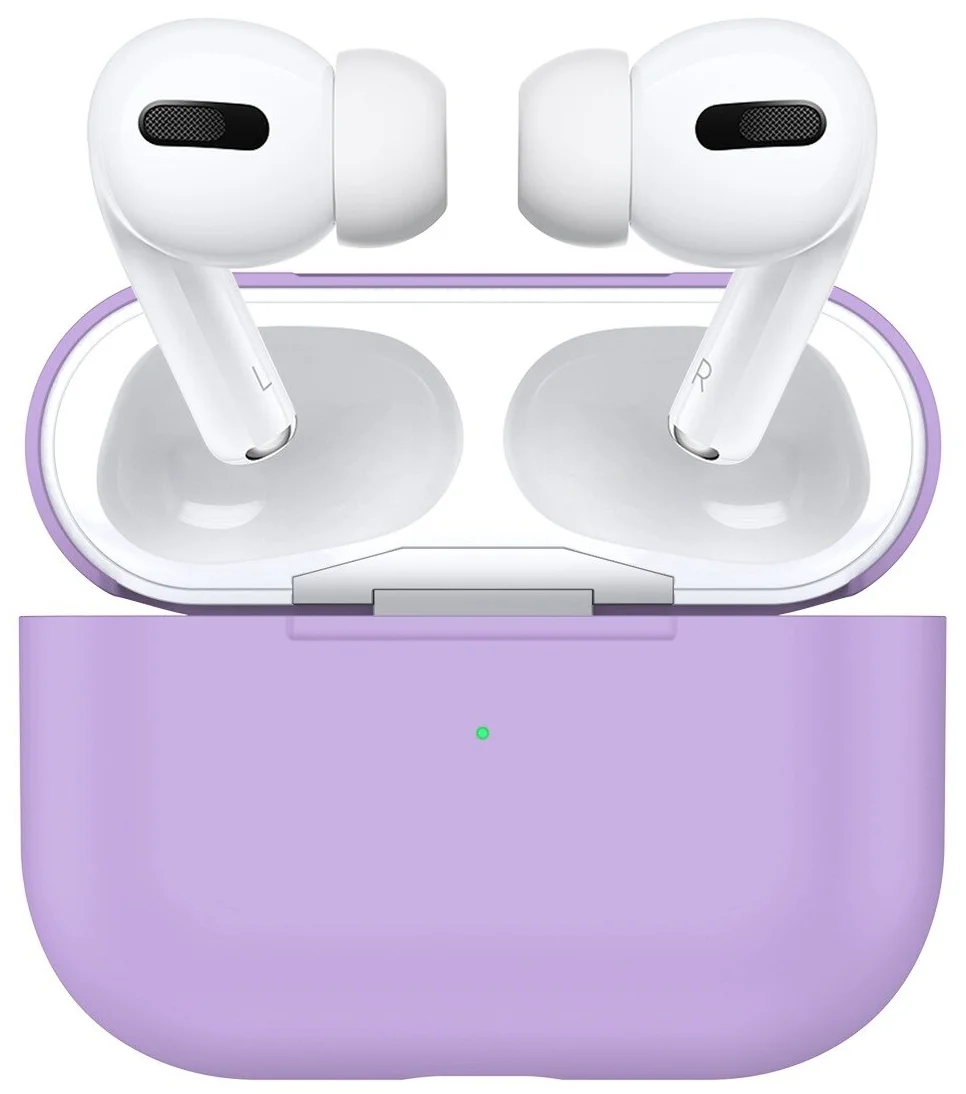 

Чехол силиконовый для Airpods Pro (5), светло-фиолетовый, A+
