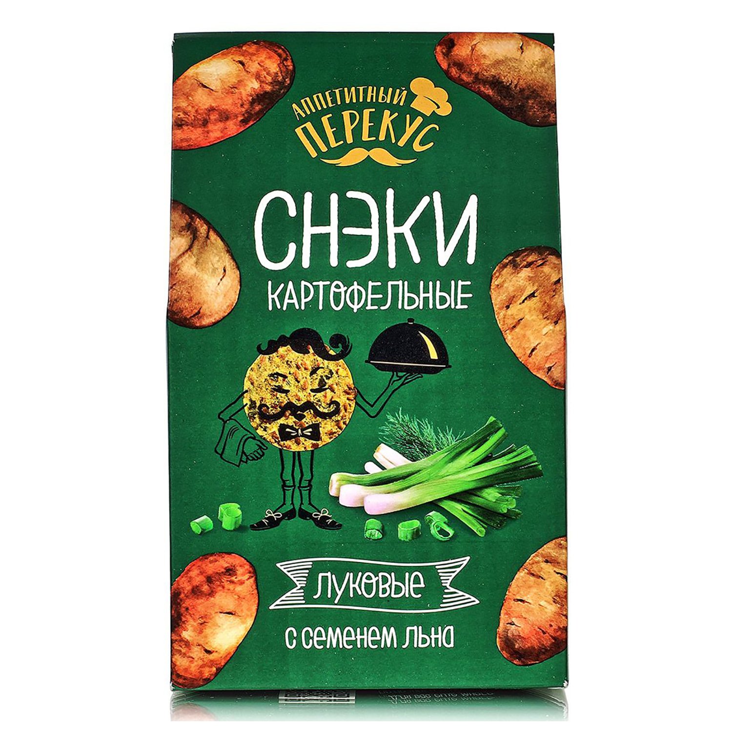 

Снэки картофельные с семенем льна "Зеленый лук" 100г