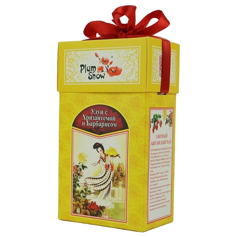

Чай улун Plum Snow С Хризантемой и Барбарисом, листовой, с добавками, 100 г