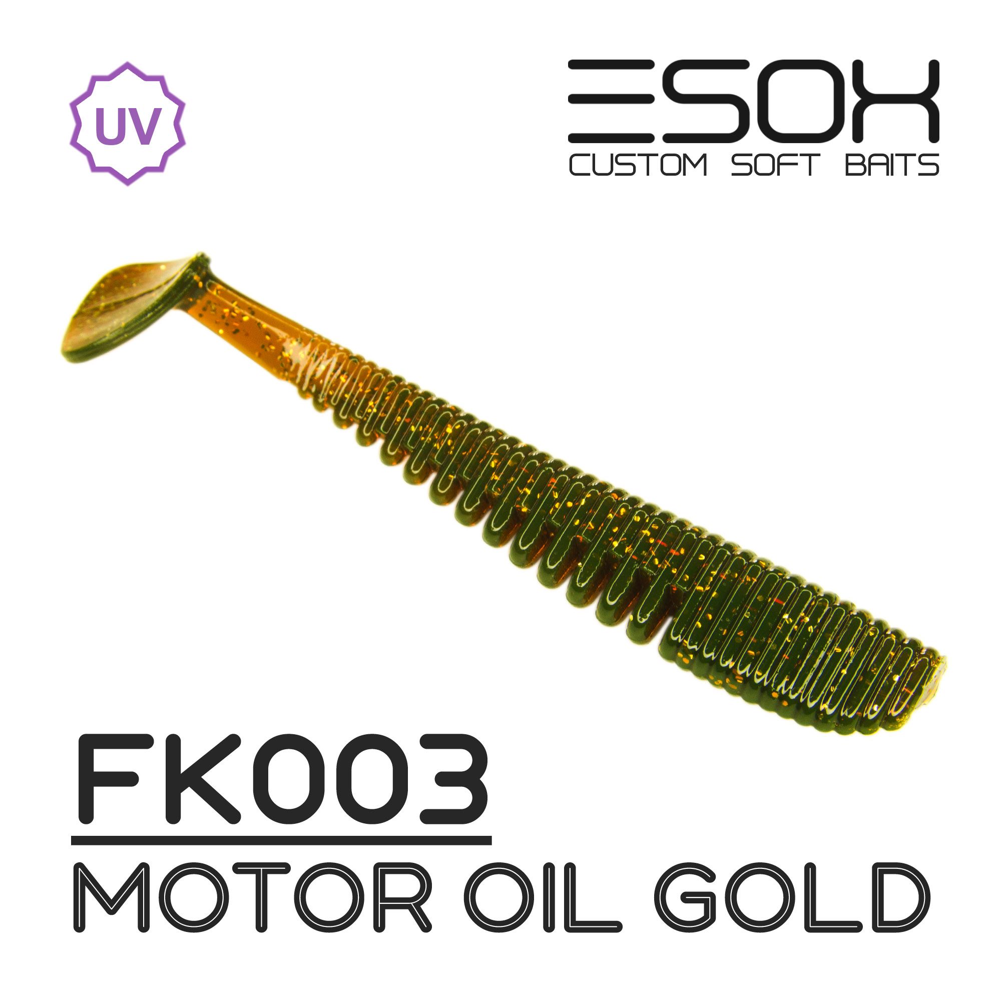 

Силиконовая приманка Esox Awanura 115 мм цвет fk003 Motor Oil Gold 4 шт, Разноцветный, Awanura