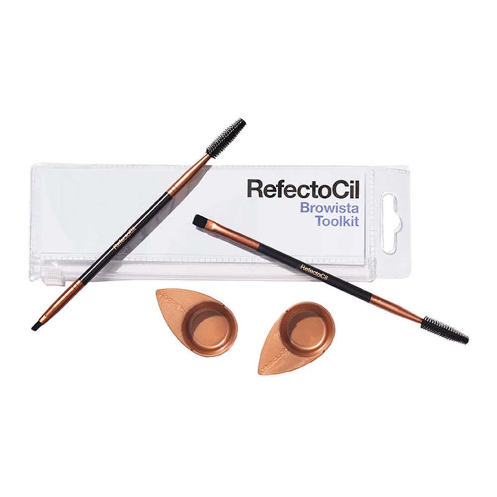 Набор Refectocil Browista Toolkit 2 кисти и 2 мисочки eco tools wake up and glow brush set набор аксессуаров и кистей для макияжа 1 шт