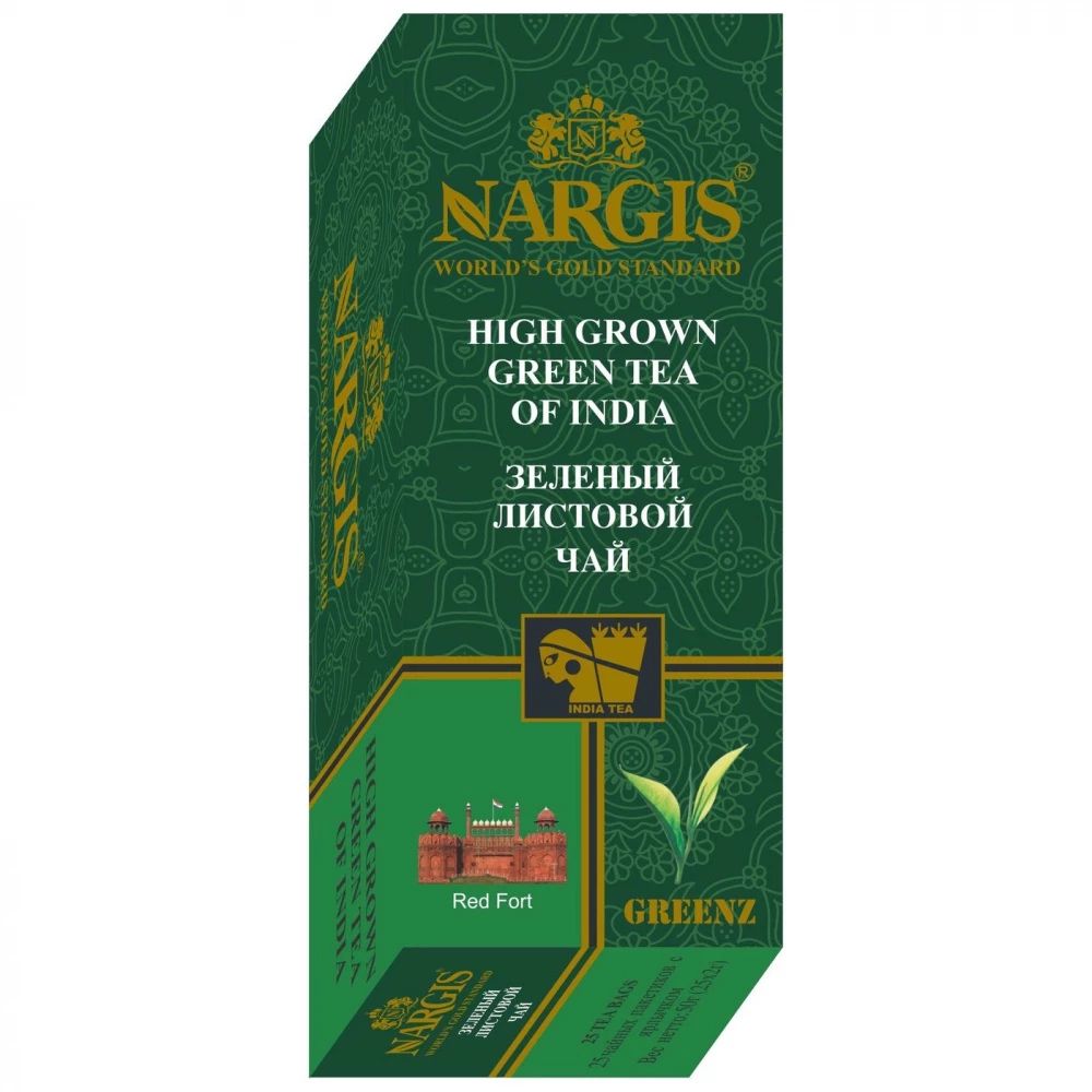 Чай зеленый Nargis Greenz | Red fort, 25 сашетов