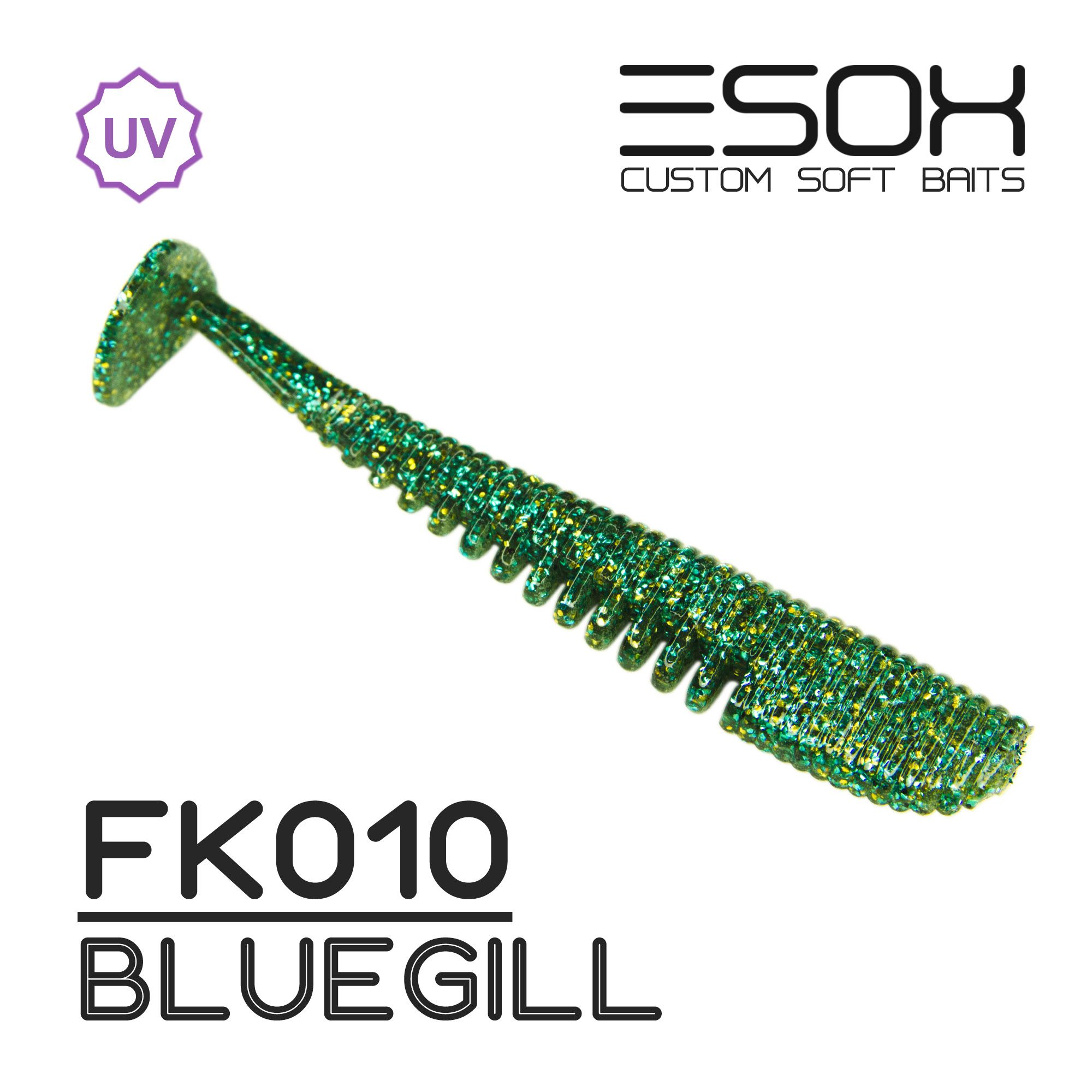 Силиконовая приманка Esox Awanura 100 мм цвет fk010 Bluegill 5 шт