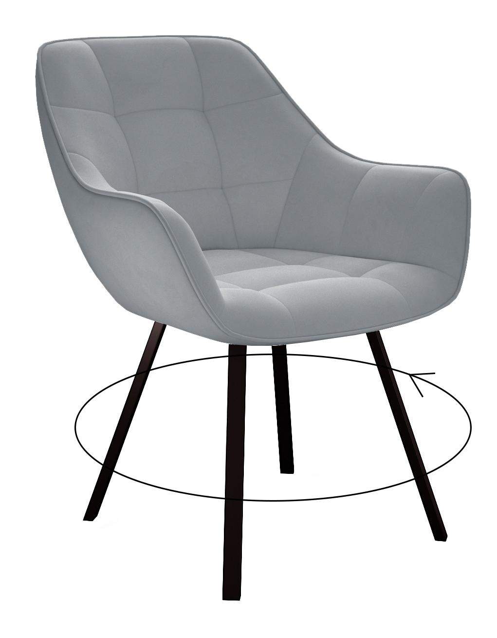 

Стул DikLine 252 М поворотный GREY 60x65x83 велюр (2 шт), 252 М