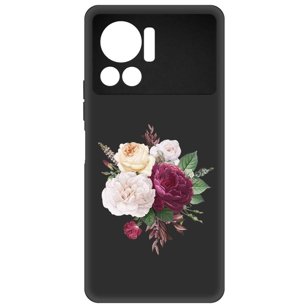 

Чехол-накладка Софт Цветочная композиция для Infinix Note 12 VIP, Черный
