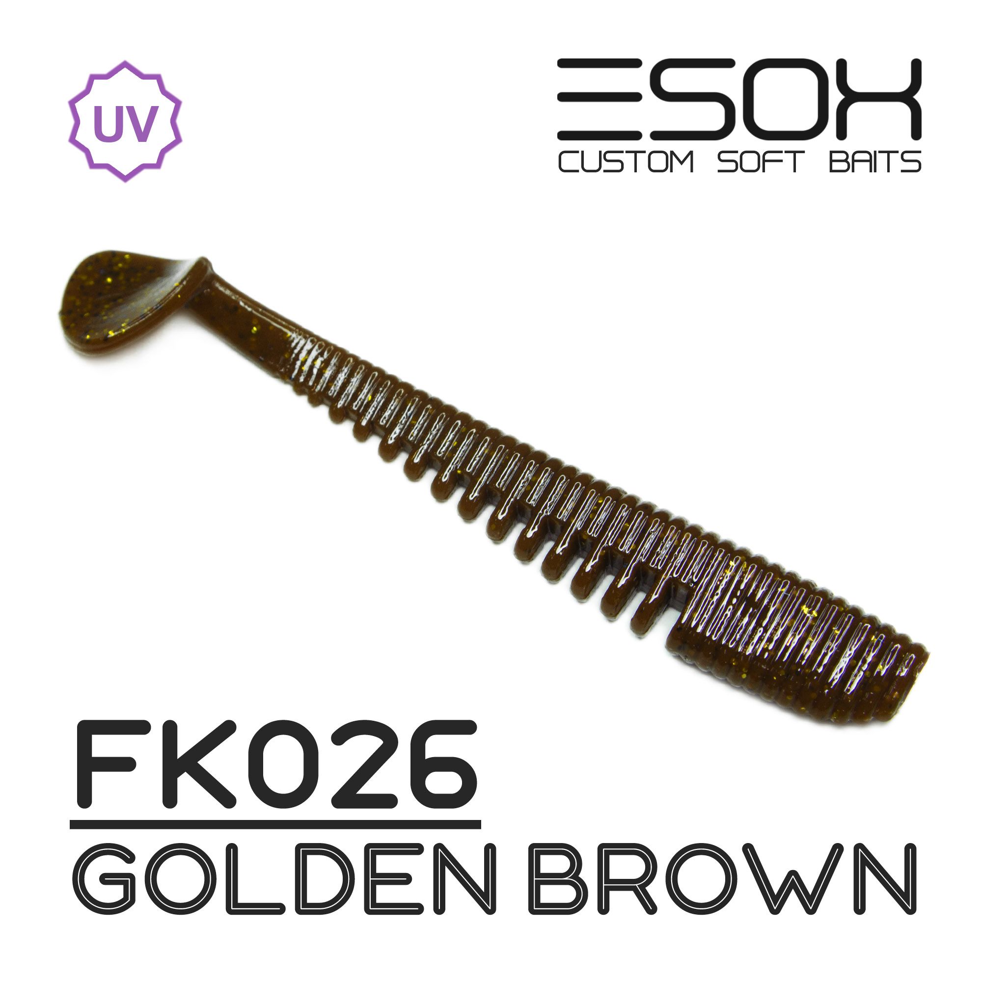 

Силиконовая приманка Esox Awanura 100 мм цвет fk026 Golden Brown 5 шт, Разноцветный, Awanura