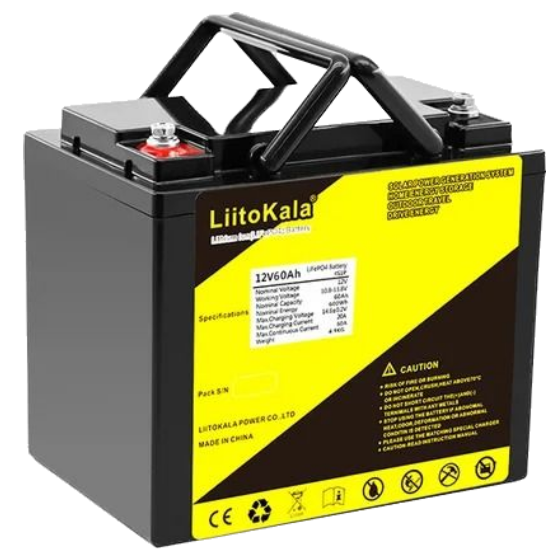 

Аккумулятор литий-ионный Liitokala 12v Lifepo4 60Ah