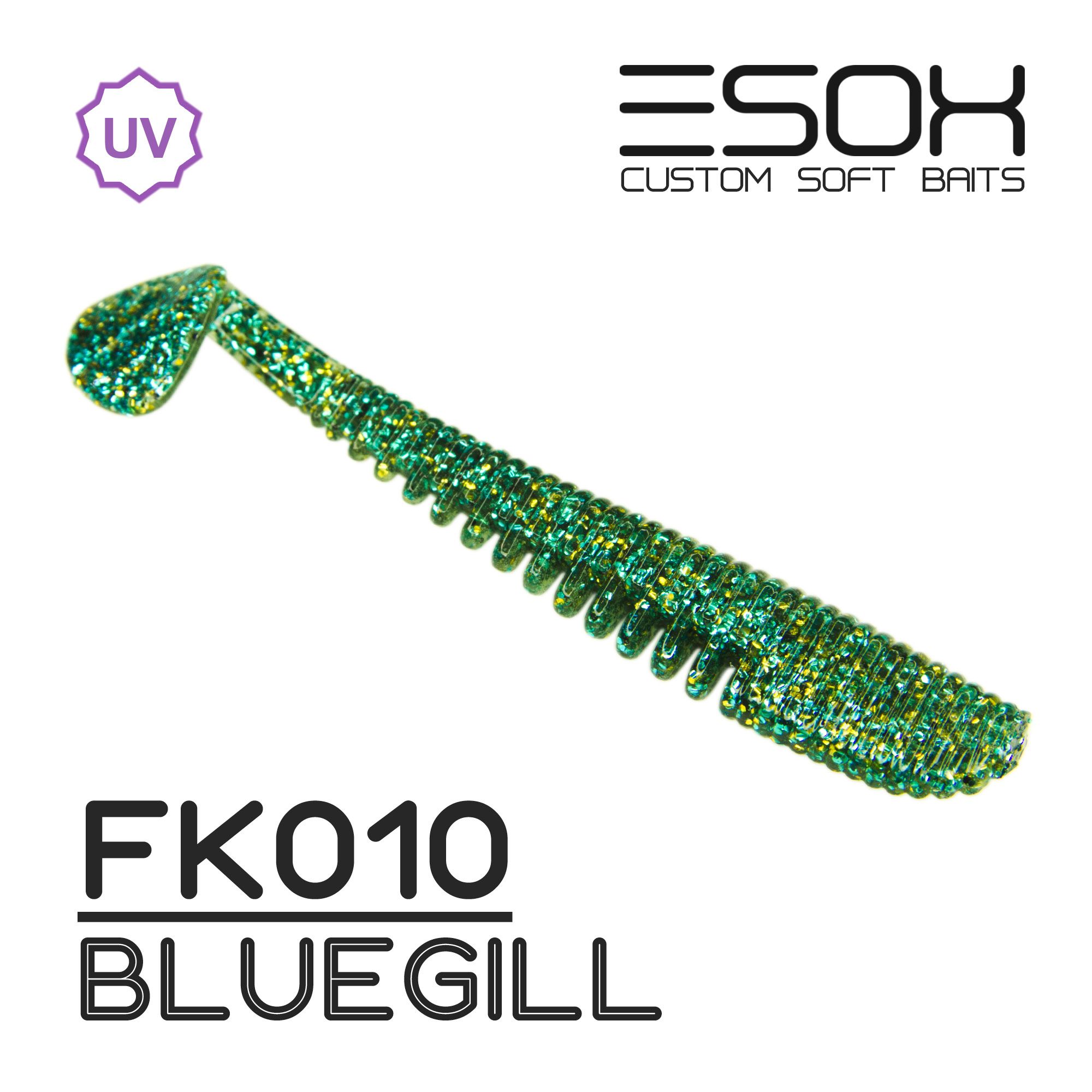 Силиконовая приманка Esox Awanura 89 мм цвет fk010 Bluegill 6 шт