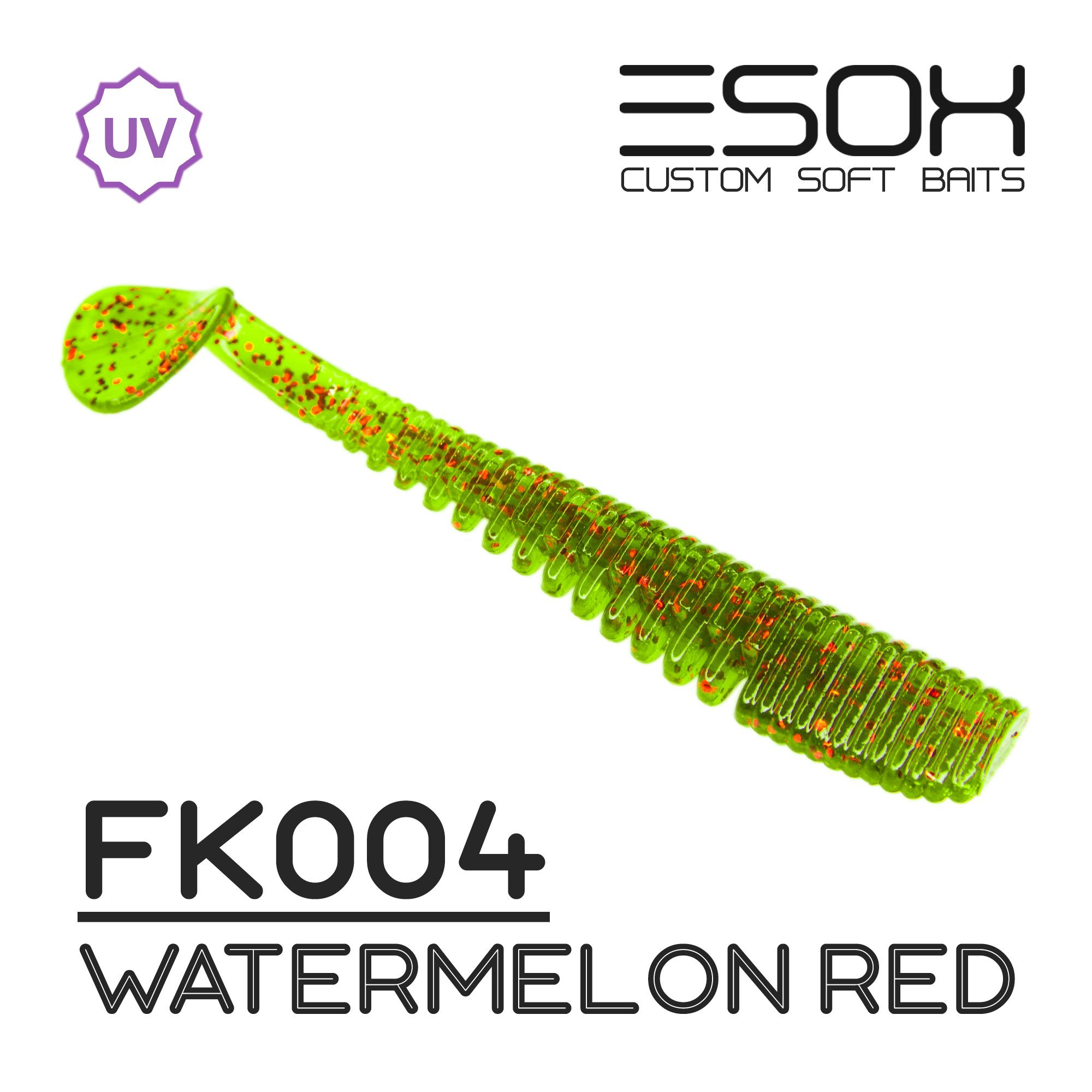 

Силиконовая приманка Esox Awanura 76 мм цвет fk004 Watermelon Red 7 шт, Разноцветный, Awanura