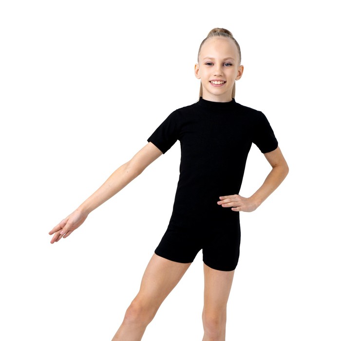 

Купальник гимнастический детский Grace Dance 143166 цв. черный р. 122, 143166