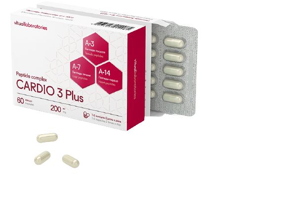 

Пептидный комплекс Vitual для сердечно-сосудистой системы CARDIO 3 Plus капсулы 60 шт.