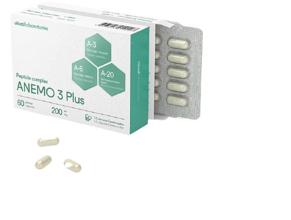 

Пептидный комплекс Vitual для кроветворной и иммунной системы ANEMO 3 Plus капсулы 60 шт.