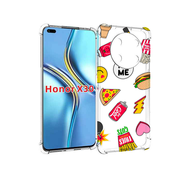 

Чехол MyPads фаст-фуд для Honor X30 / Magic4 Lite 5G, Прозрачный, Tocco
