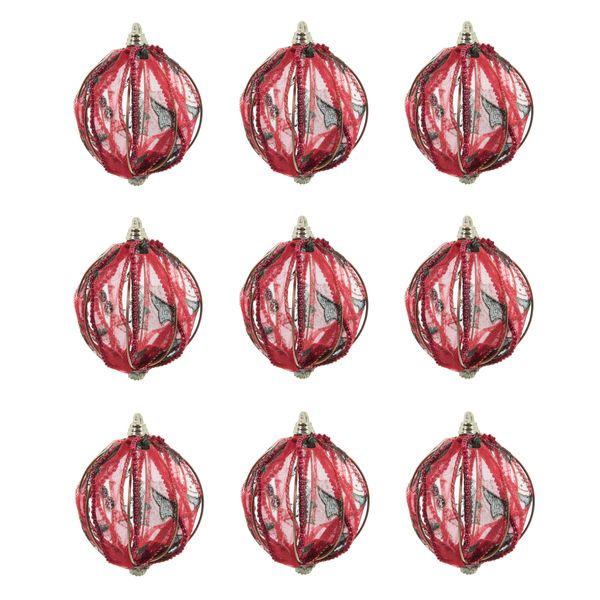 

Елочная игрушка шар Snowmen на каркасе Е50383-GW 9 шт. разноцветная, Разноцветный, на каркасе