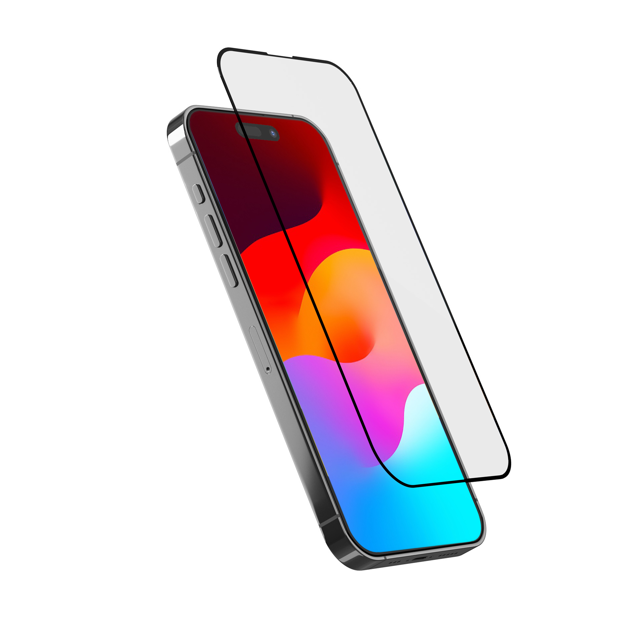 

Стекло защитное для iPhone 15 Plus Rocket Edge 3D Cover, чёрная рамка, 0,3мм