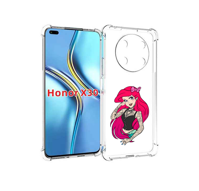 

Чехол MyPads татуированная-принцесса женский для Honor X30 / Magic4 Lite 5G, Прозрачный, Tocco