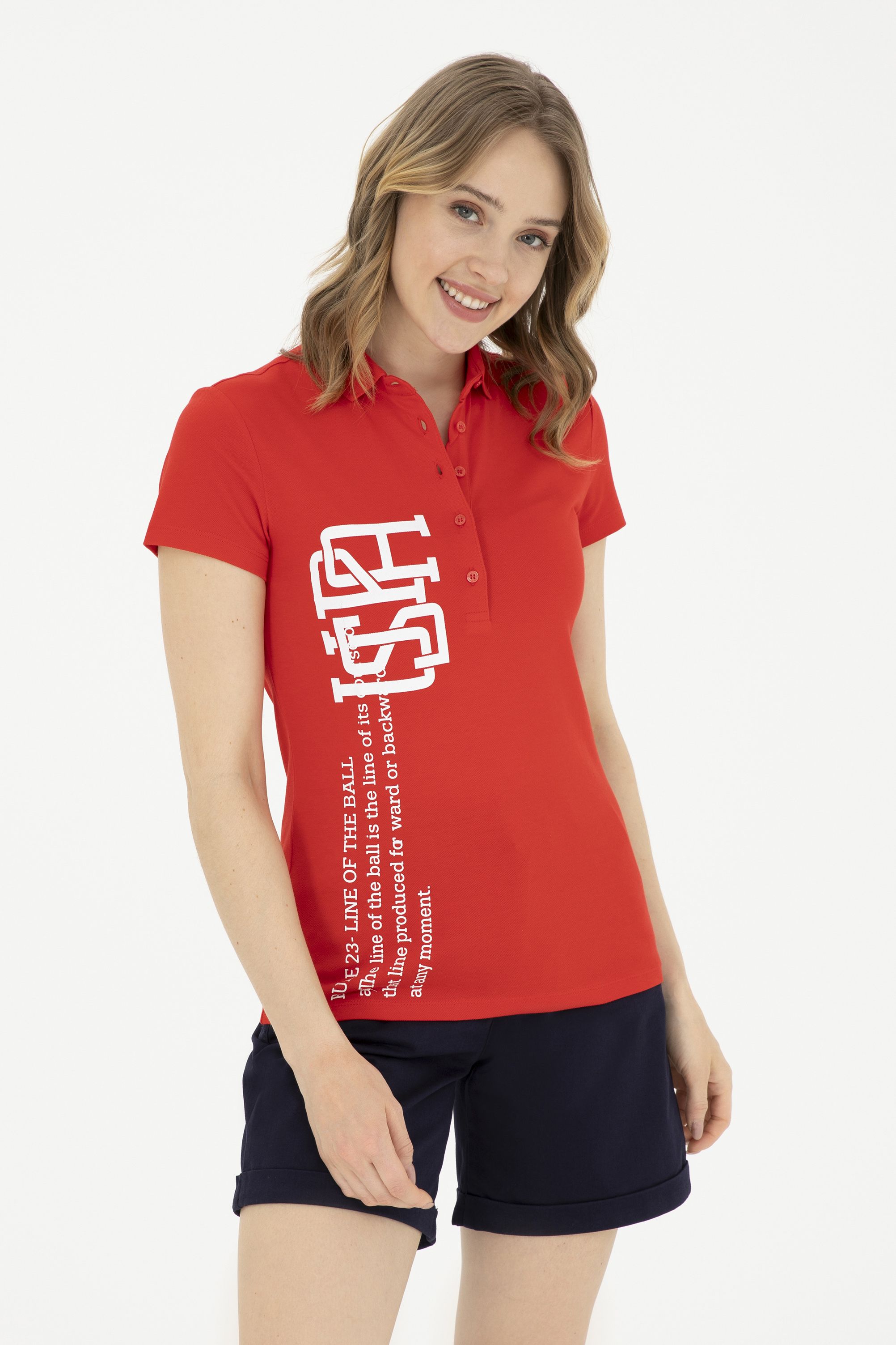 

Футболка женская U.S. POLO Assn. G082GL0110GOZDE красная L, Красный, G082GL0110GOZDE