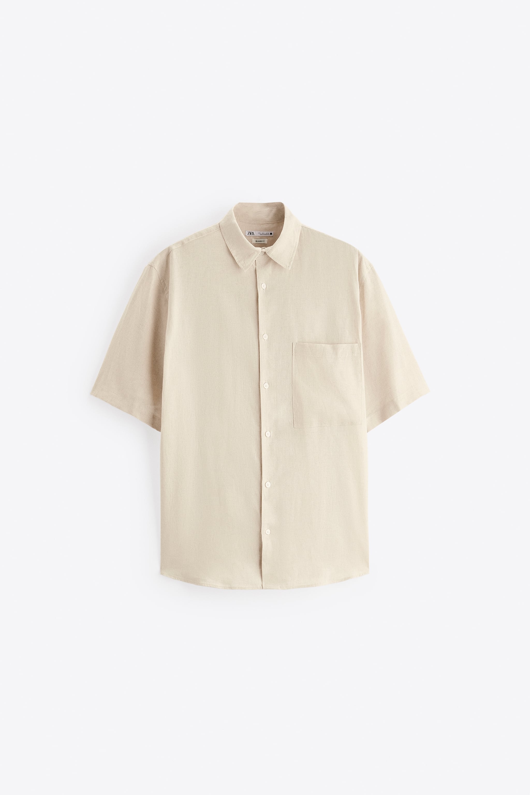 

Рубашка мужская ZARA 04464751 бежевая L (доставка из-за рубежа), Бежевый, 04464751