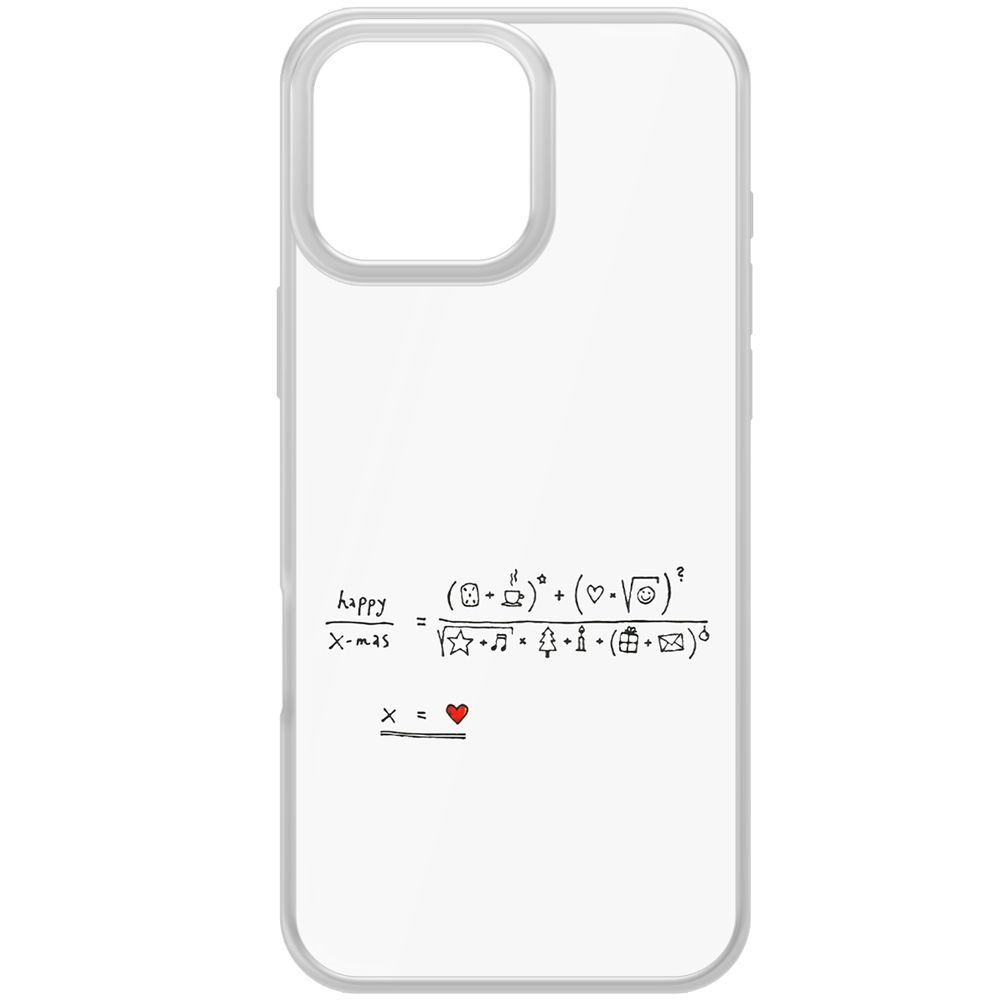 

Чехол-накладка Krutoff Clear Case Праздничная формула для iPhone 16 Pro Max, Прозрачный