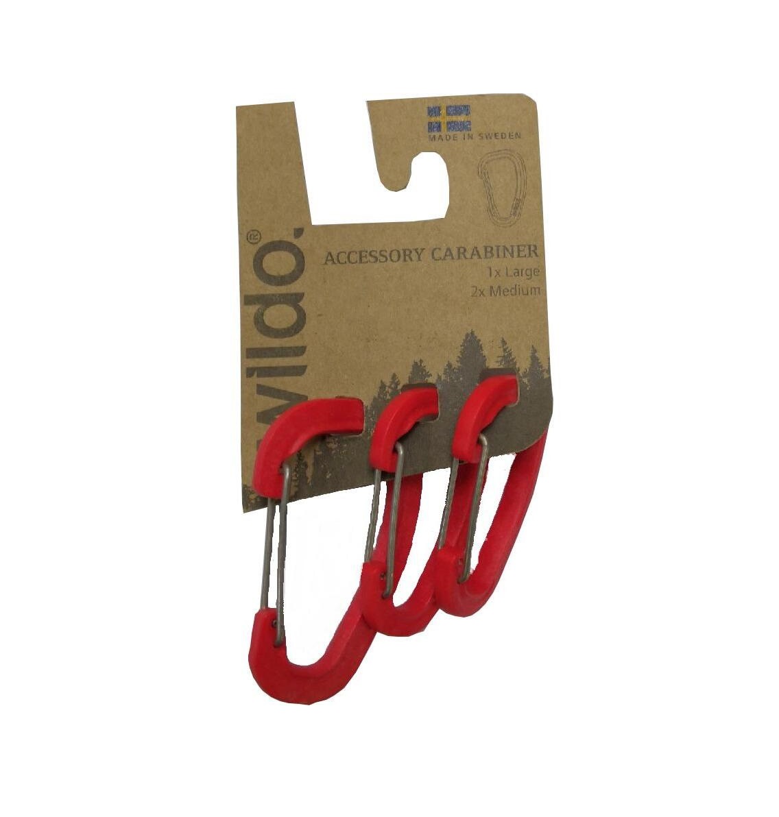 фото Набор карабинов wildo 2019 accessory carabiner set of three для аксессуаров wildo red